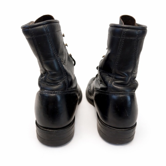 Justin Womens Black Leather Lace Up Kiltie Western Boots Style 506 Size 6.5 B - Picture 5 of 8